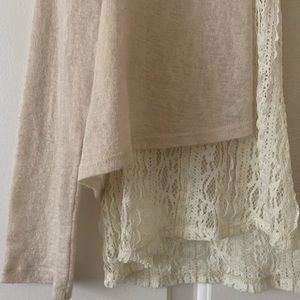 American Rag Sweaters - AMERICAN RAG cardigan w/lace down the front & back American Rag Sweaters - AMERICAN RAG cardigan w/lace down the front & back